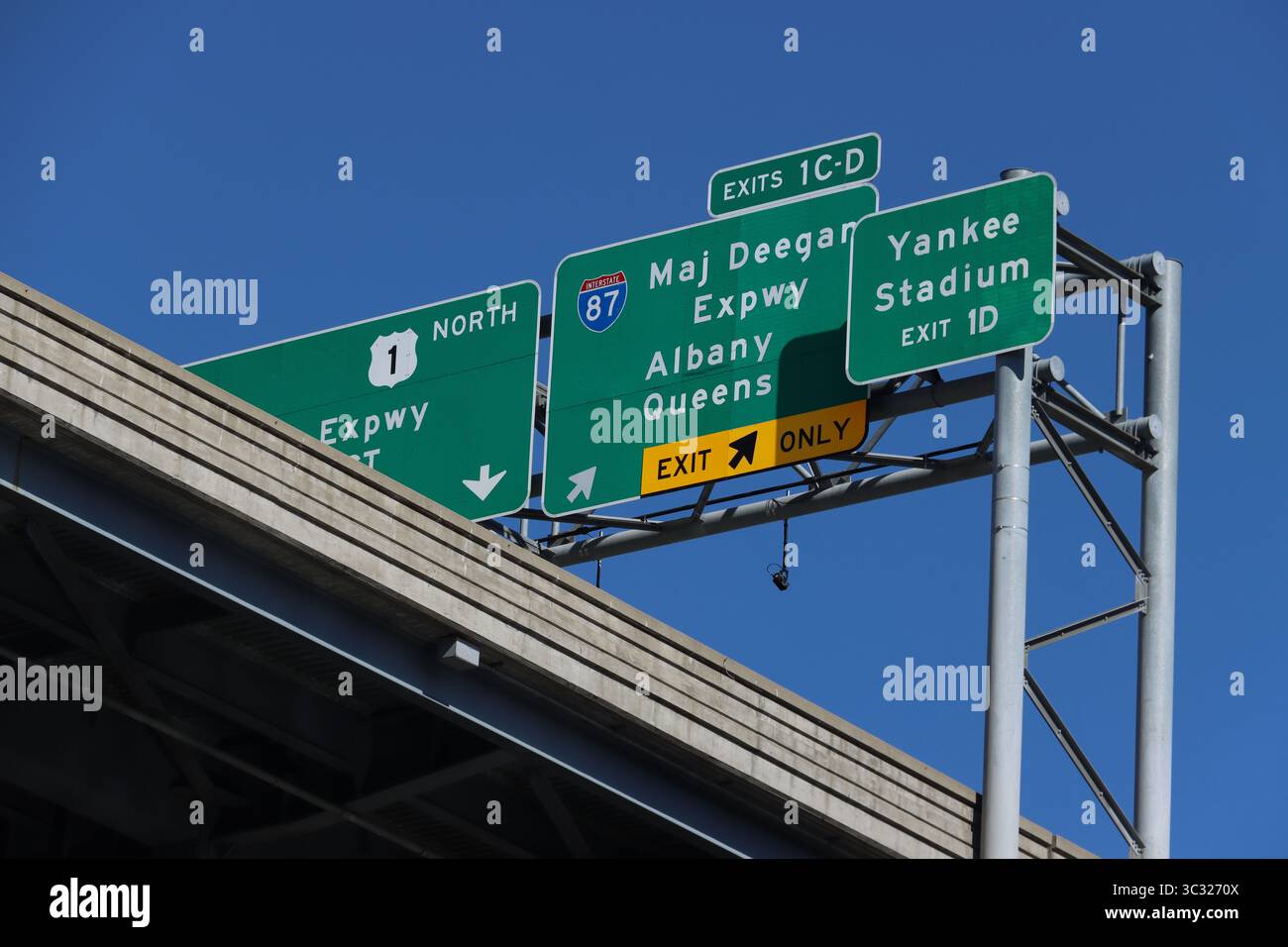 uscita superstrada per new york Foto Stock