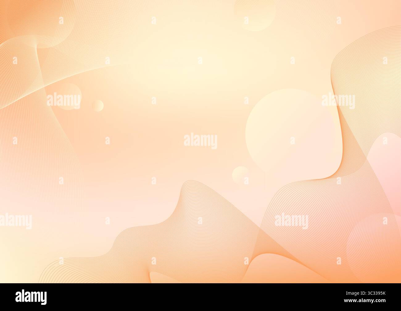 sfondo sfumato arancione astratto con linea fluida Illustrazione Vettoriale