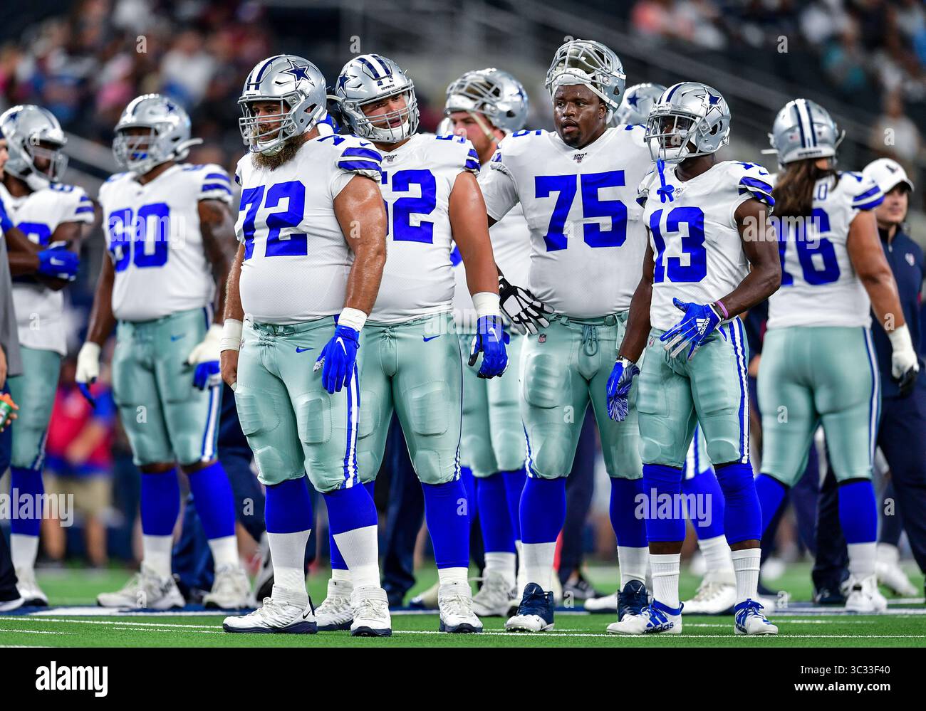 24 agosto 2019:.                                   Durante una partita di football tra gli Houston Texans e i Dallas Cowboys all'AT&T Stadium di Arlington, Texas. .Manny Flores/CSM Foto Stock