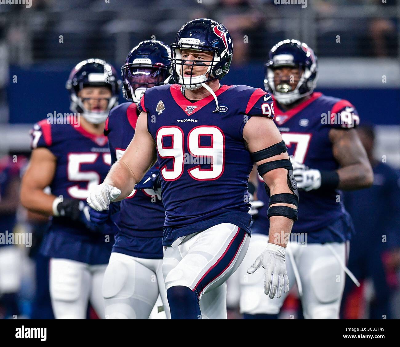 24 agosto 2019:.                                   Durante una partita di football tra gli Houston Texans e i Dallas Cowboys all'AT&T Stadium di Arlington, Texas. .Manny Flores/CSM Foto Stock