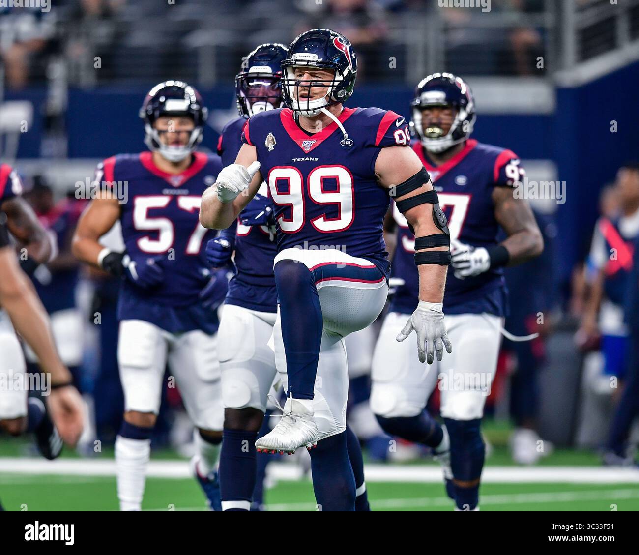 24 agosto 2019:.                                   Durante una partita di football tra gli Houston Texans e i Dallas Cowboys all'AT&T Stadium di Arlington, Texas. .Manny Flores/CSM Foto Stock