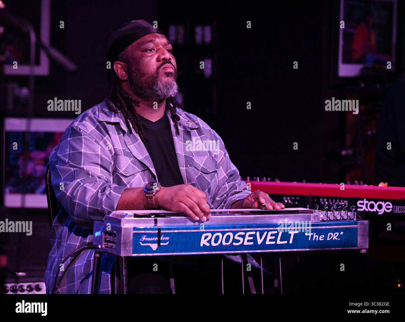 Boca Raton. 24 luglio 2025. I Trouble No More si esibiscono durante Una celebrazione della Allman Brothers Band al Funky Biscuit il 24 luglio 2025 a Boca Raton, Florida. Crediti: Mpi04/Media Punch/Alamy Live News Foto Stock