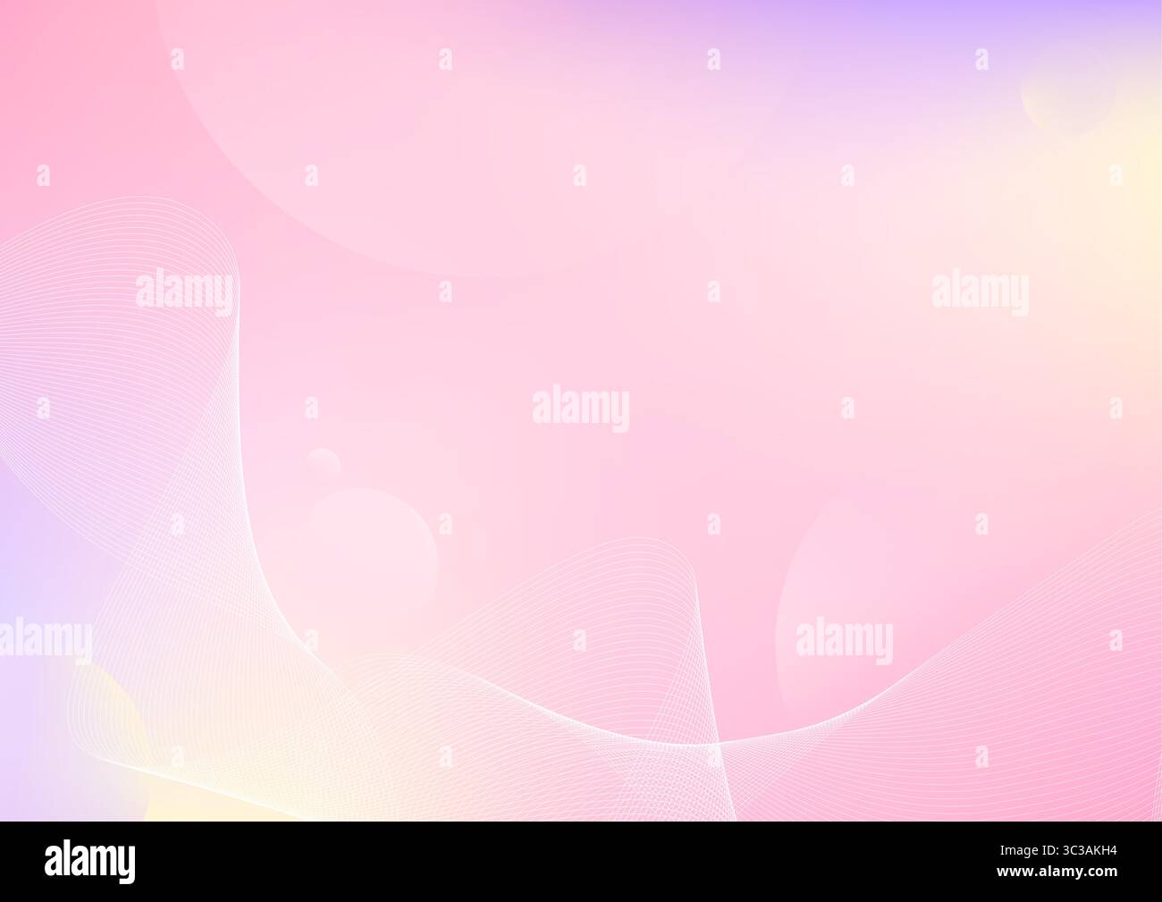 sfondo gradiente rosa astratto con una linea d'onda Illustrazione Vettoriale