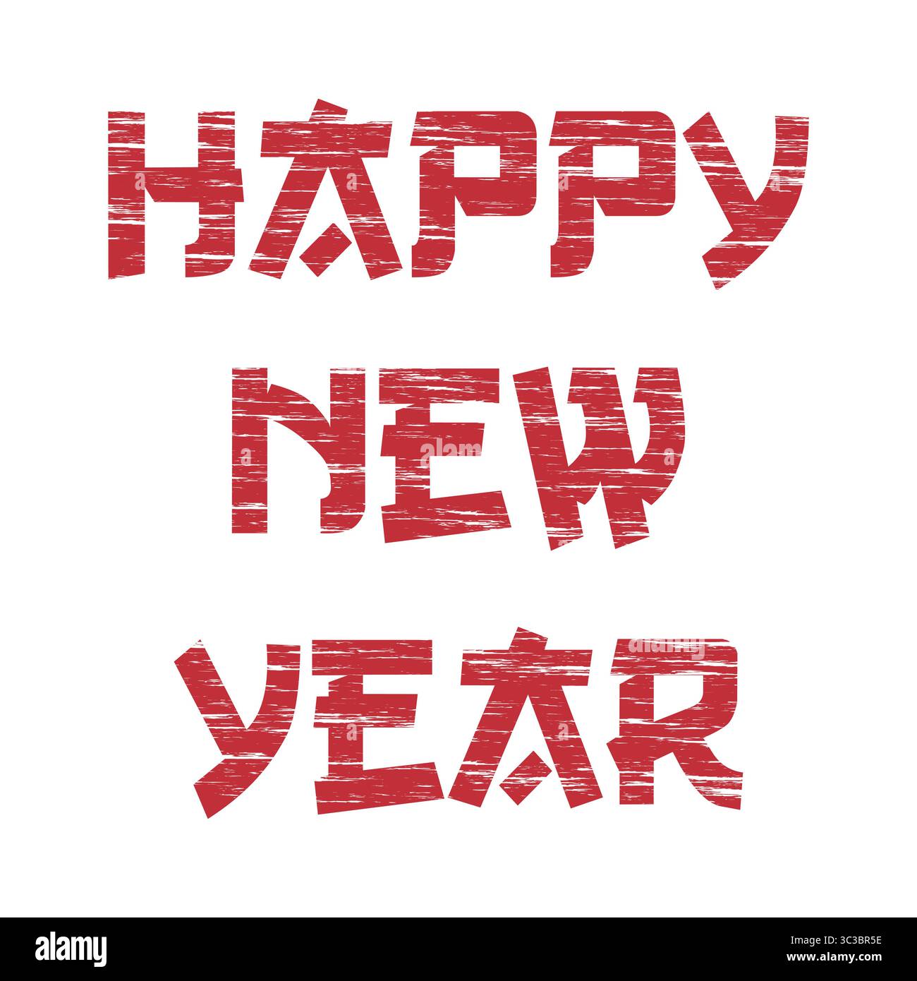 Scritta buon anno Design festivo per biglietti d'auguri, inviti, calendario, ecc. Illustrazione Vettoriale