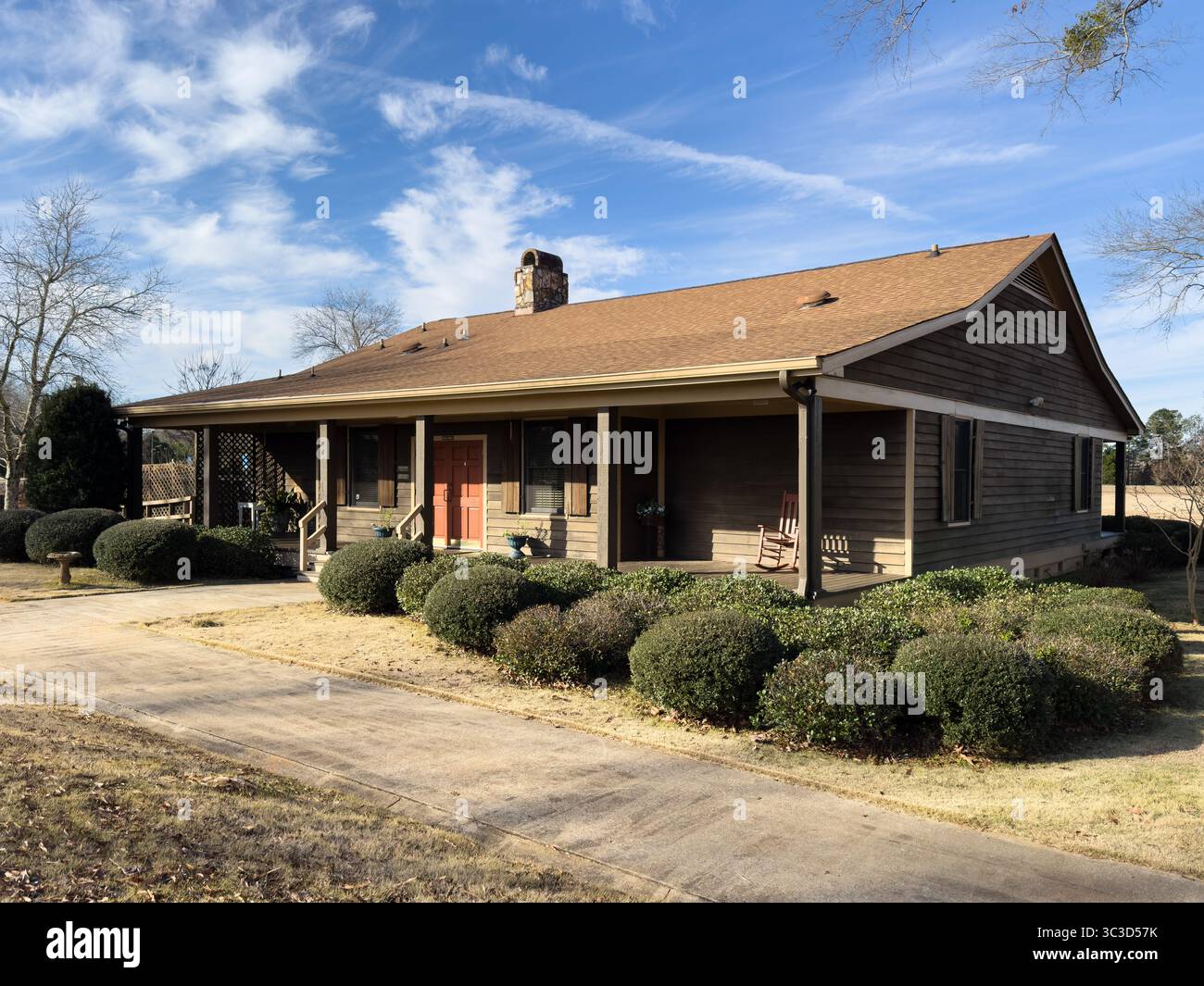 Plains Visitors Center in Georgia, Stati Uniti, vista ad angolo. Città natale del presidente Jimmy Carter Foto Stock