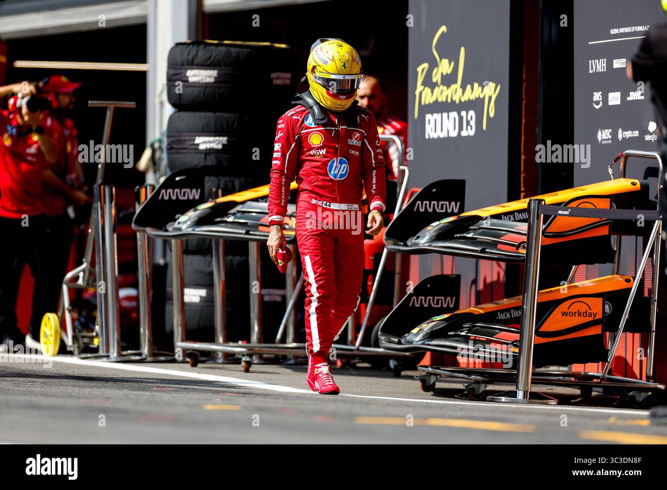 Spa-Francorchamps, Belgio. 25 luglio 2025. #44 Lewis Hamilton (GBR, Scuderia Ferrari HP), Gran Premio di F1 del Belgio al Circuit de Spa-Francorchamps il 25 luglio 2025 a Spa-Francorchamps, Belgio. (Foto di HOCH ZWEI) credito: dpa/Alamy Live News Foto Stock