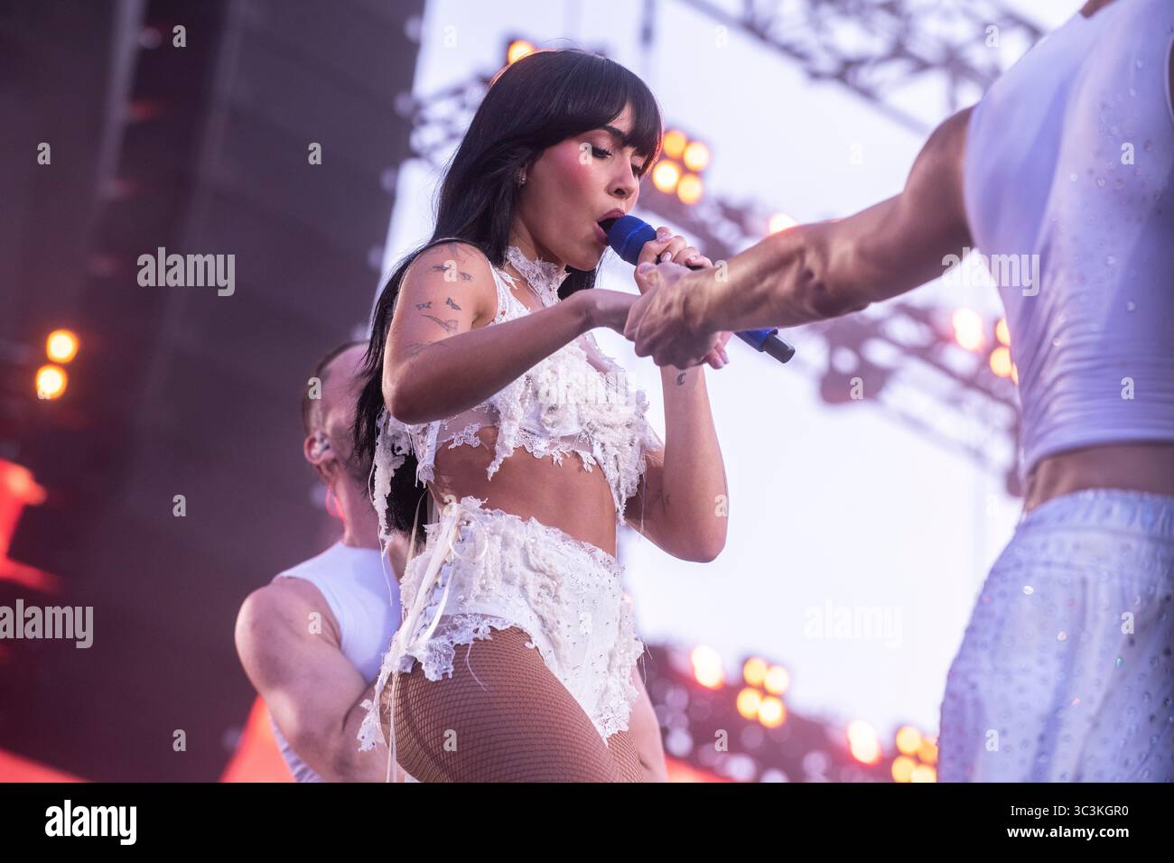 Aitana si esibisce all'Estadi Olímpic Lluis Companys, Barcellona, 19 luglio 2025. Fotografo: ALE Espaliat Foto Stock