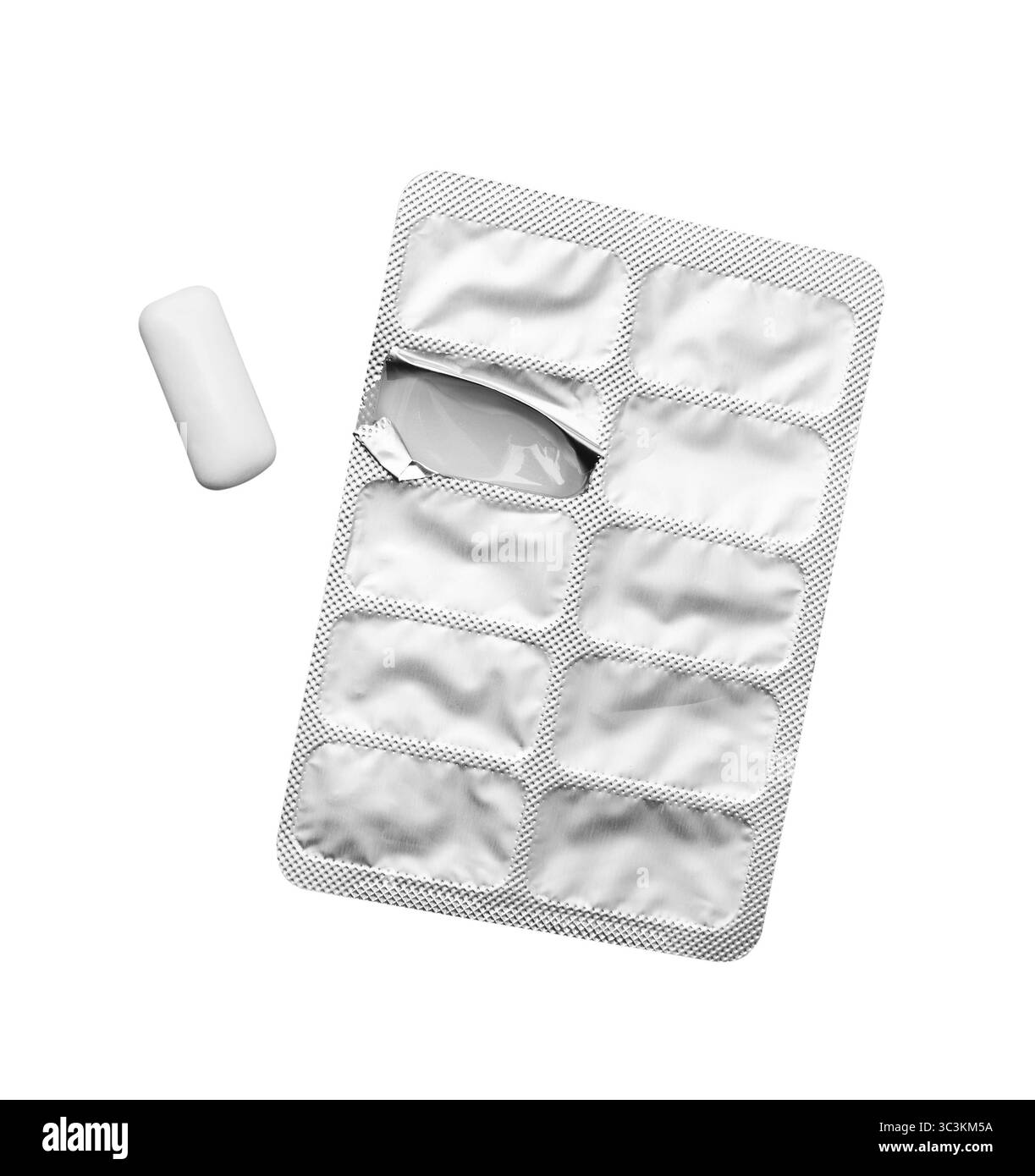 La gomma da masticare isolati su sfondo bianco Foto Stock