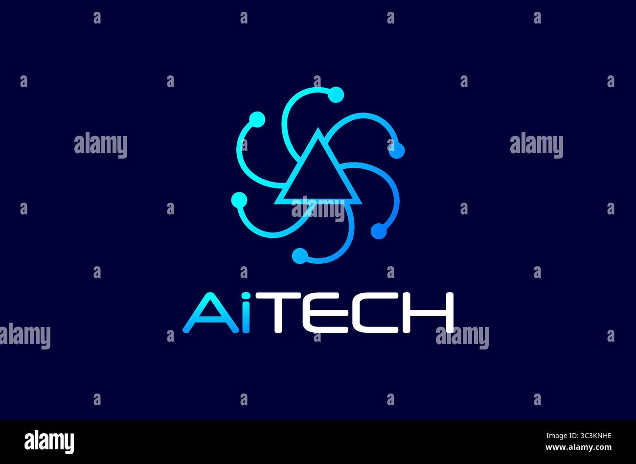 Open ai Technology Logo Design, logo intelligenza artificiale, logo ai, tecnologia HEX, soluzione per sistemi di connessione app digitali e software Vector Illustrazione Vettoriale
