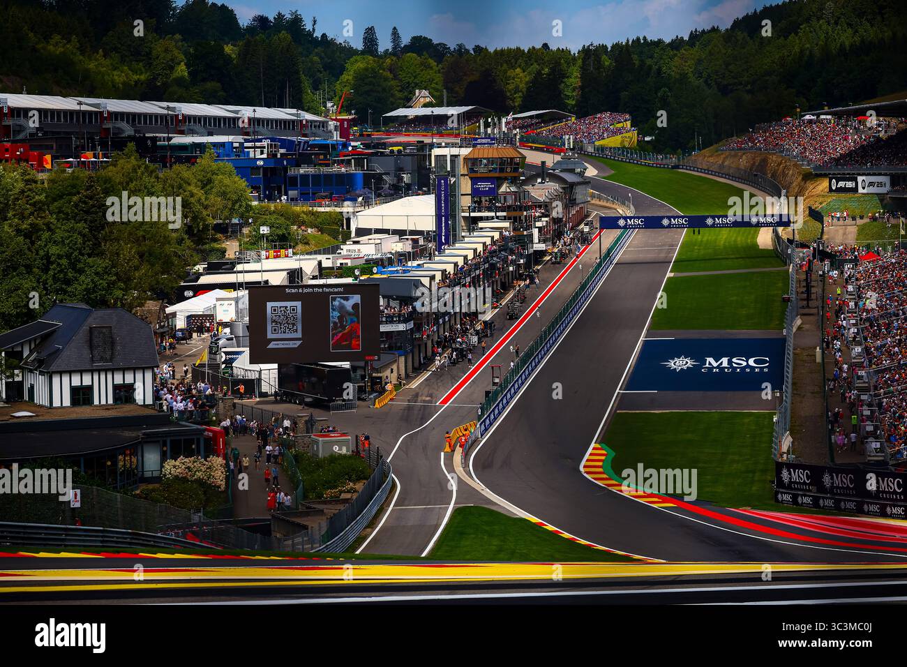 Dettaglio pista durante il GP del Belgio, Spa-Francorchamps 24-27 luglio 2025 Campionato del mondo di Formula 1 2025. Foto Stock