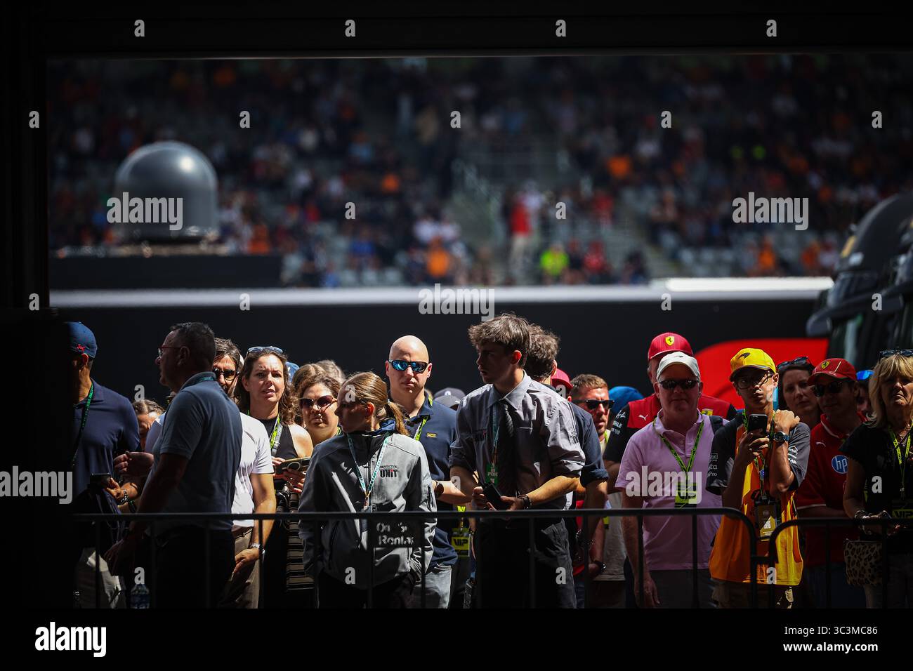 Public/Tifosi/fan/Grandstand, durante il GP del Belgio, Spa-Francorchamps 24-27 luglio 2025 Campionato del mondo di Formula 1 2025. Foto Stock