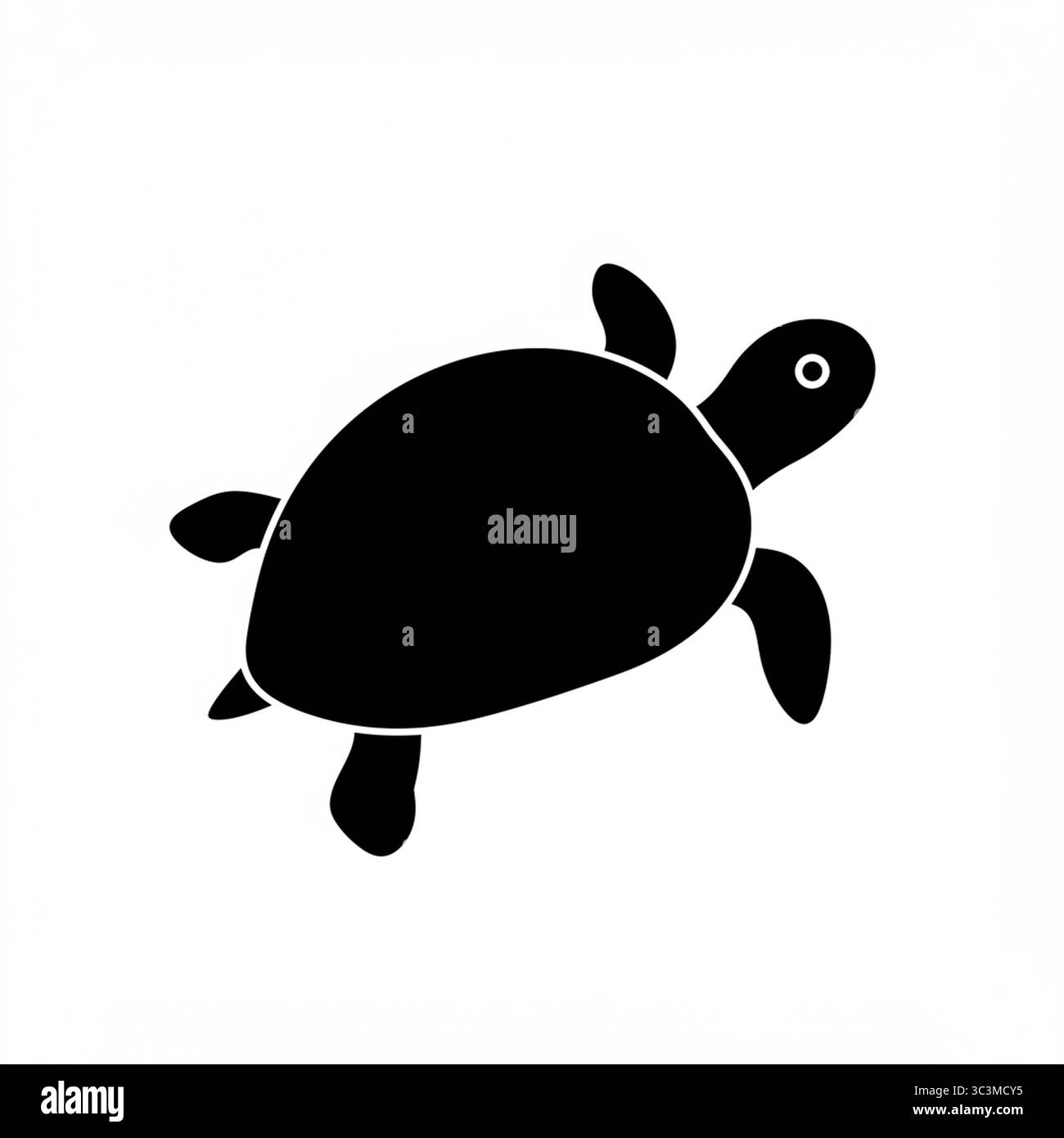 Icona grafica tartaruga del Mar Nero. Illustrazione vettoriale isolata su sfondo bianco Illustrazione Vettoriale