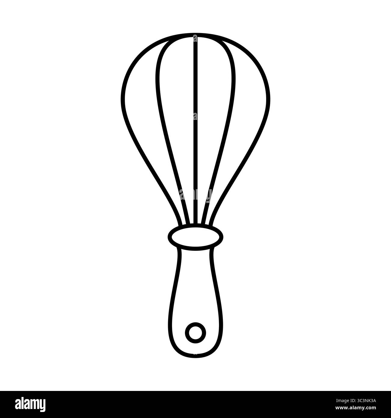 Illustrazione profilo frusta. La frusta è costituita da un manico sul fondo e da una serie di fili ricurvi. Illustrazione Vettoriale