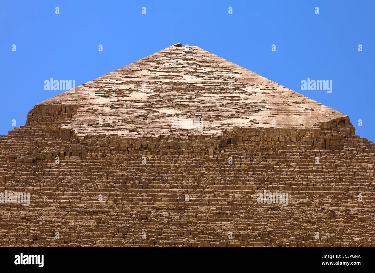 Piramidi egiziane a Giza una meraviglia del mondo Foto Stock