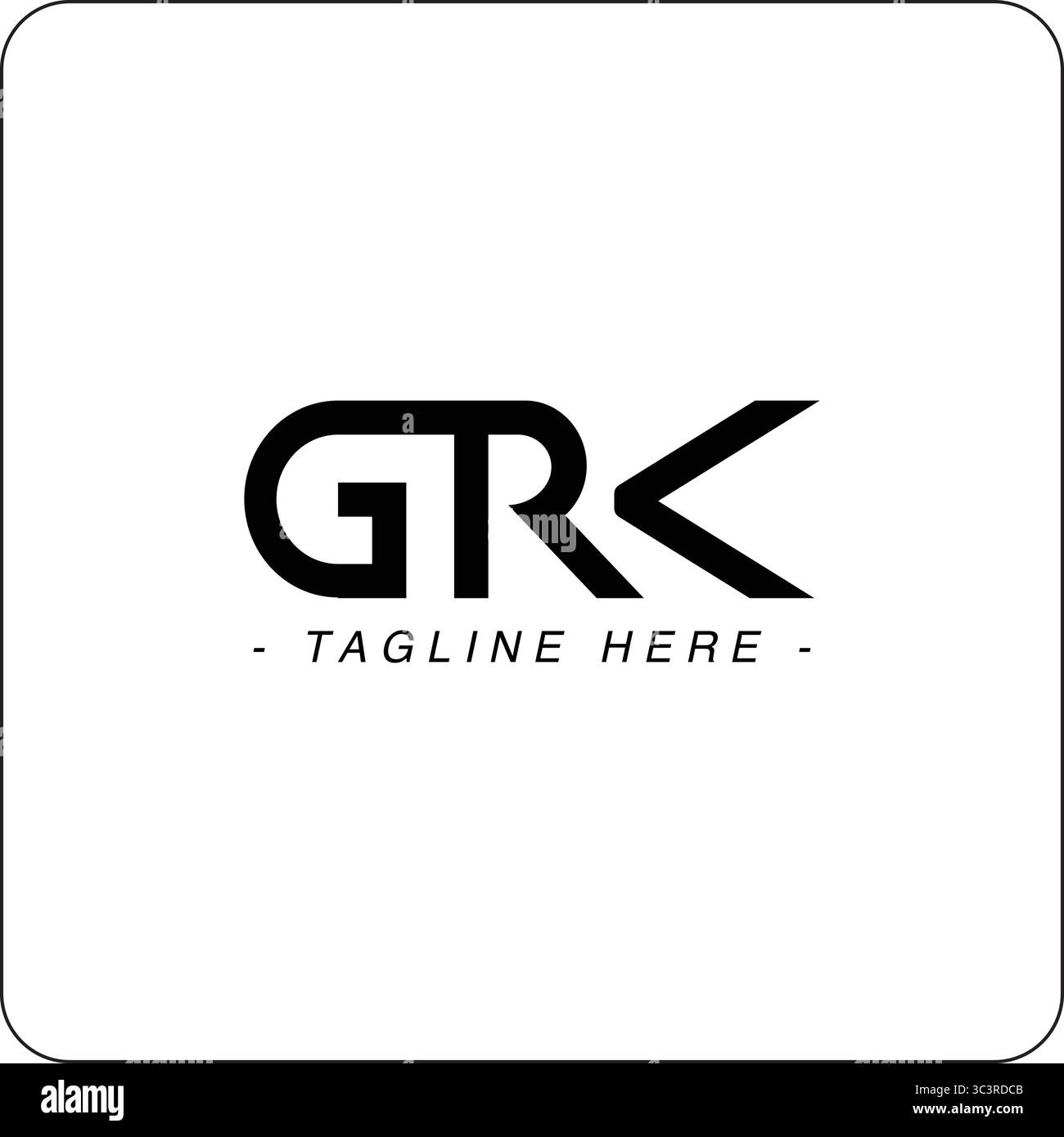 Logo del marchio Letter GRK per il business e il commercio Illustrazione Vettoriale