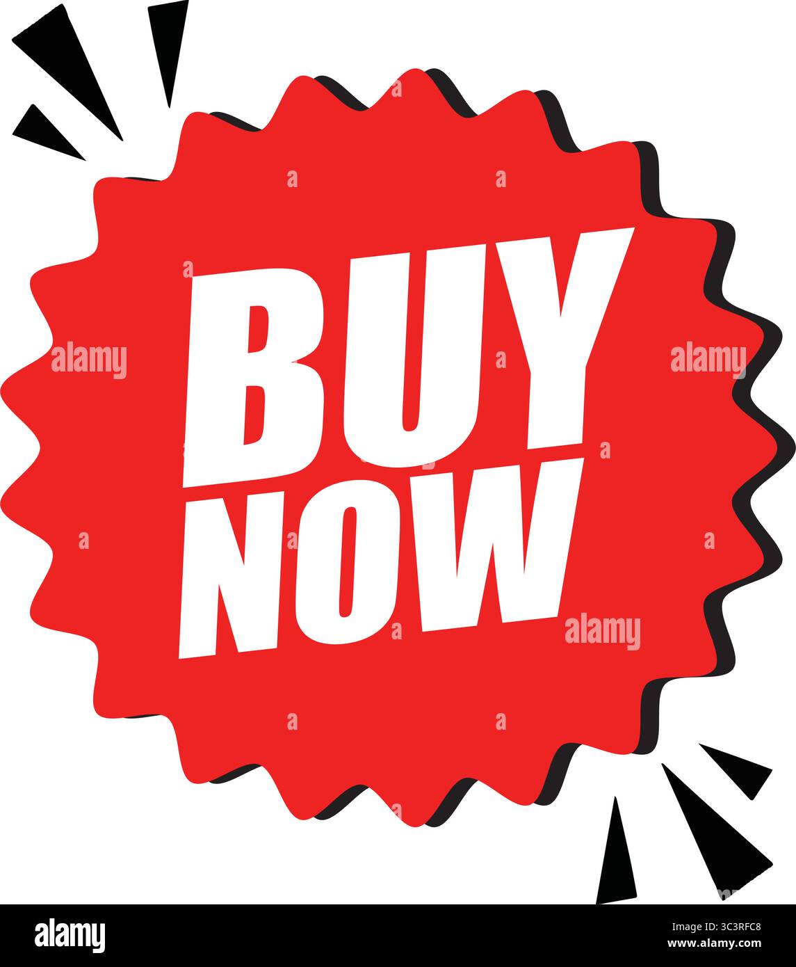 Acquista ora etichetta di vendita – Design di etichette di acquisto vettoriale per vendite urgenti, promozioni e marketing e-commerce Illustrazione Vettoriale