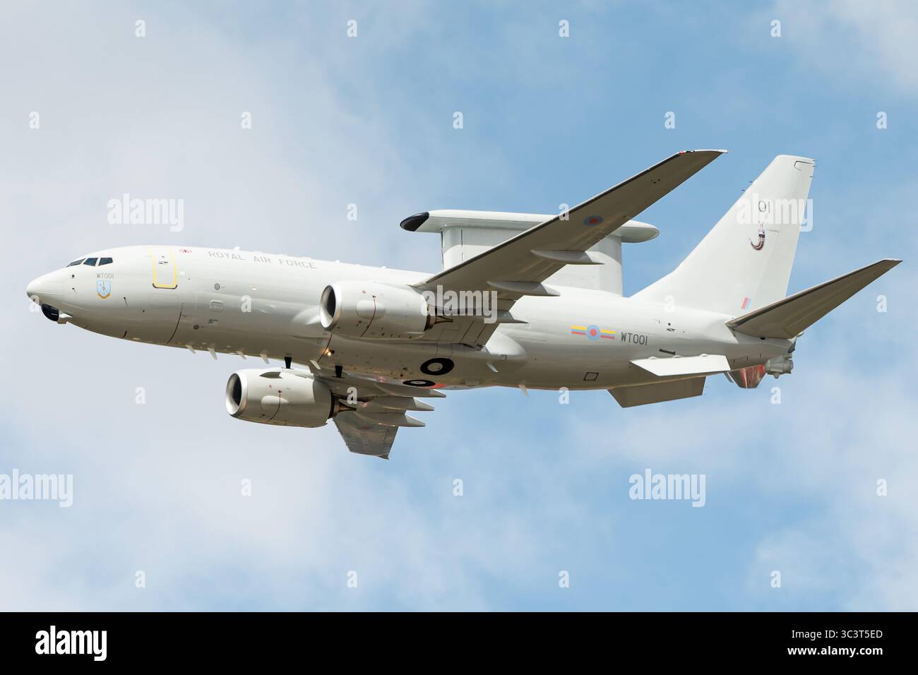 Un Boeing e-7 Wedgetail aereo di allerta precoce e controllo della Royal Air Force. Foto Stock
