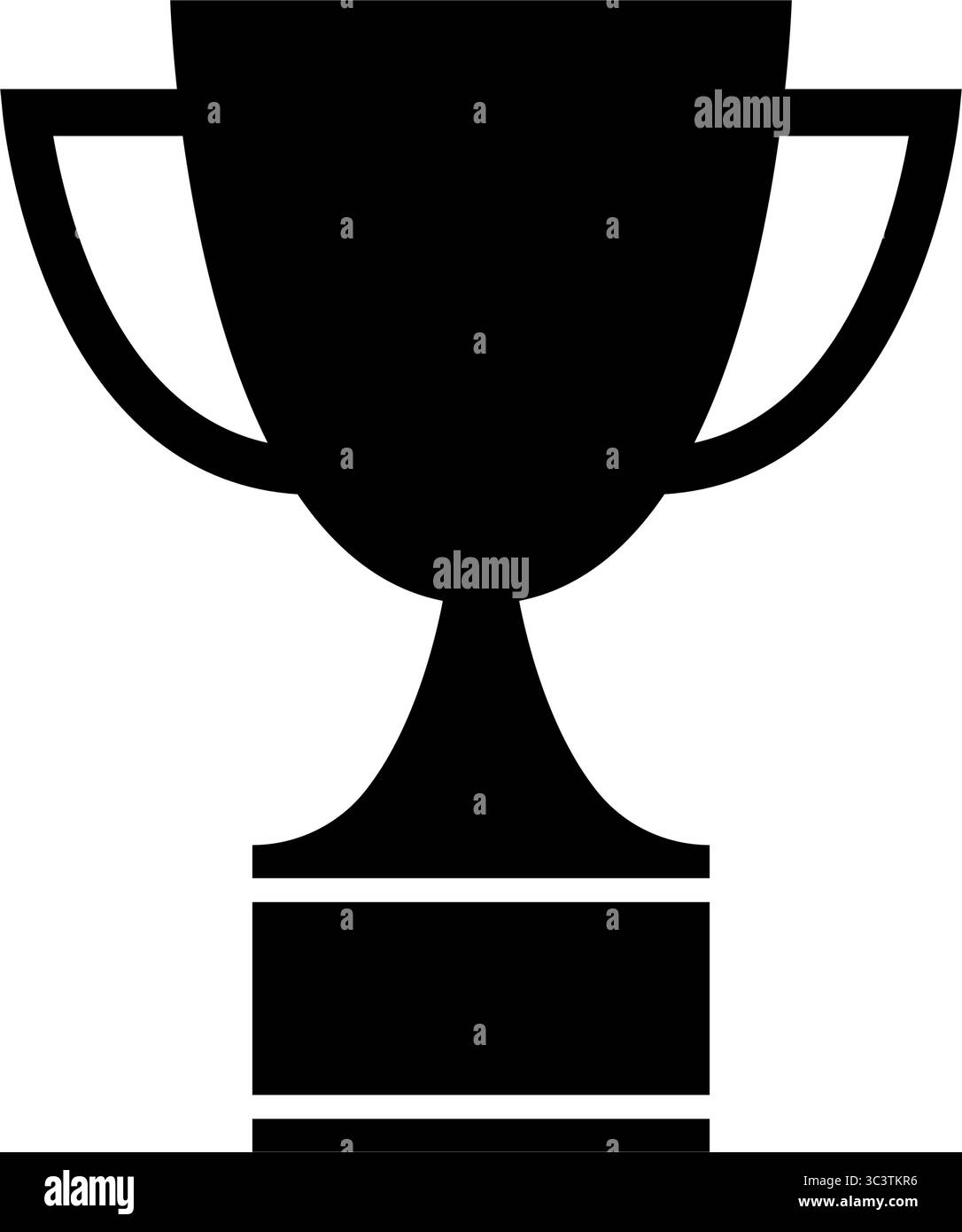 icona del trofeo isolato piatto. Illustrazione vettoriale Illustrazione Vettoriale