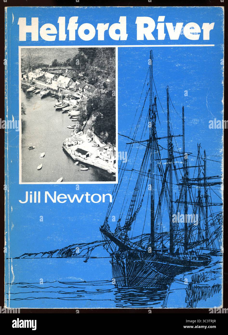 Copertina del libro in brossura retrò vintage "Helford River" di Jill Newton, illustrazione di copertina di David Newton, 1979 Foto Stock
