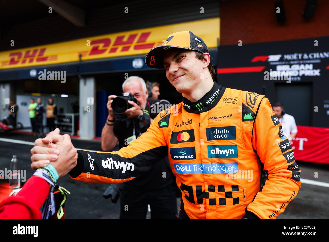 Durante il Gran Premio del Belgio di Formula 1 2025, 13° round del Campionato del mondo FIA di Formula 1 2025 dal 25 al 27 luglio 2025 sul circuito di Spa-Francorchamps, a Stavelot, in Belgio Foto Stock
