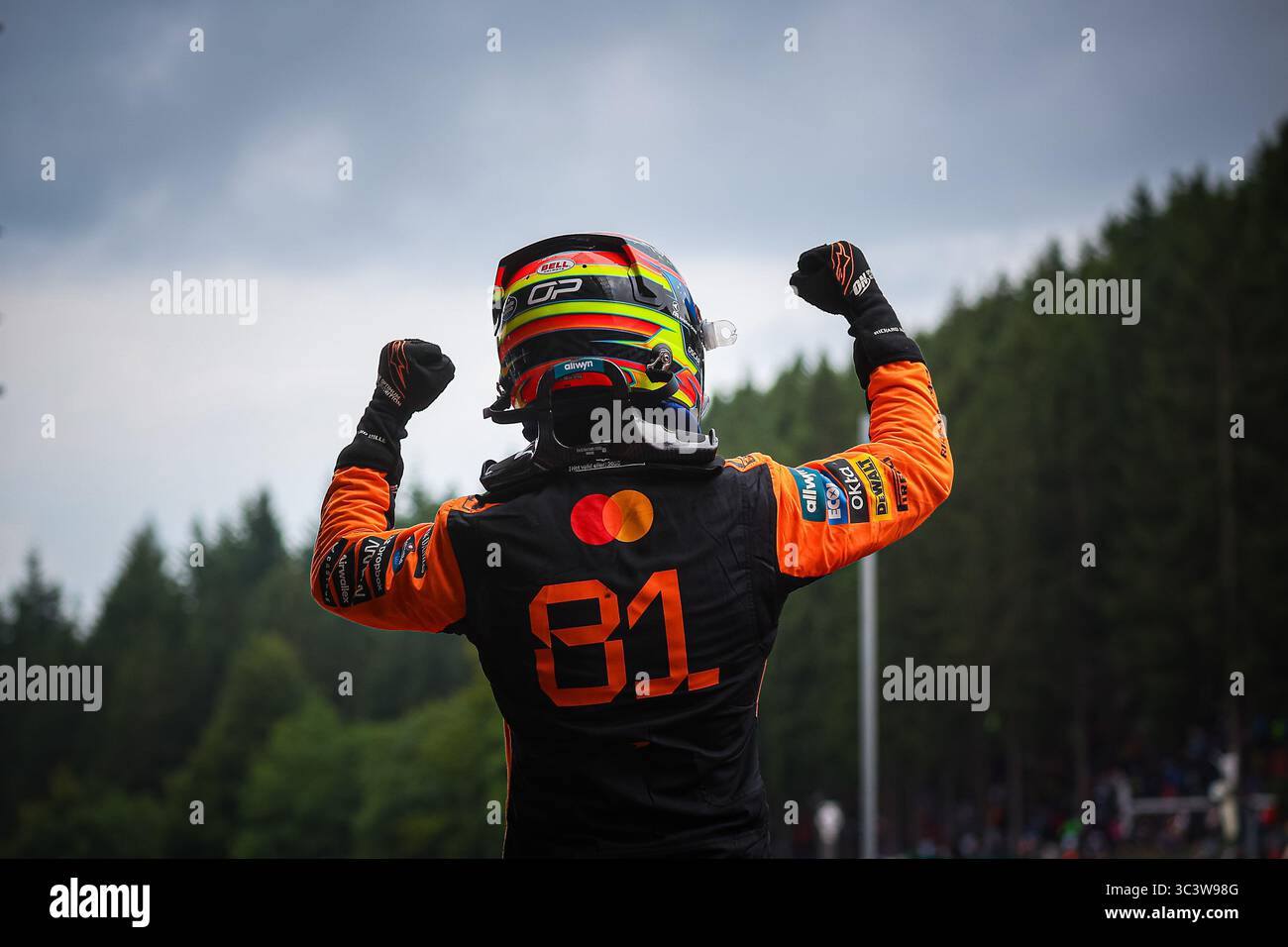 81 Oscar Piastri, (AUS) McLaren Mercedes MCL39, durante il GP del Belgio, Spa-Francorchamps 24-27 luglio 2025 Formula 1 World Championship 2025. Foto Stock