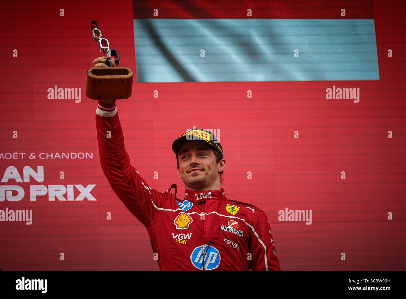 16 Charles Leclerc, (MON) Scuderia Ferrari SF25, durante il GP del Belgio, Spa-Francorchamps 24-27 luglio 2025 Formula 1 World Championship 2025. Foto Stock