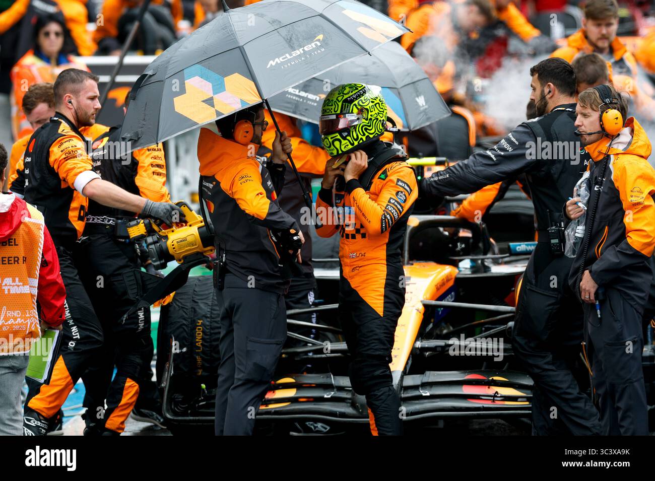 Spa-Francorchamps, Belgio. 27 luglio 2025. #4 Lando Norris (GBR, McLaren F1 Team), Gran Premio di F1 del Belgio al Circuit de Spa-Francorchamps il 27 luglio 2025 a Spa-Francorchamps, Belgio. (Foto di HOCH ZWEI) credito: dpa/Alamy Live News Foto Stock