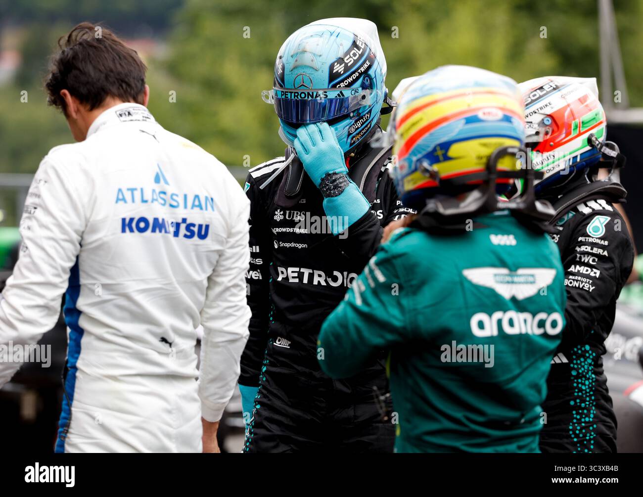 Spa-Francorchamps, Belgio. 27 luglio 2025. #63 George Russell (GBR, Mercedes-AMG Petronas F1 Team), Gran Premio di F1 del Belgio al Circuit de Spa-Francorchamps il 27 luglio 2025 a Spa-Francorchamps, Belgio. (Foto di HOCH ZWEI) credito: dpa/Alamy Live News Foto Stock