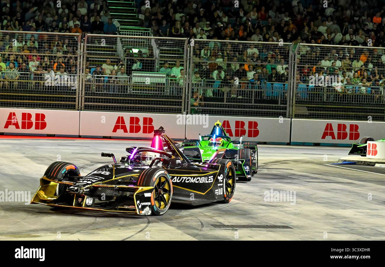 Londra, Regno Unito. 27 luglio 2025. Jean-Eric VERGNE, DS Penske, durante l'ultima gara della stagione all'e-Prix Marvel Fantastic Four di Londra a Excel, Londra, Regno Unito. Crediti: LFP/Alamy Live News Foto Stock