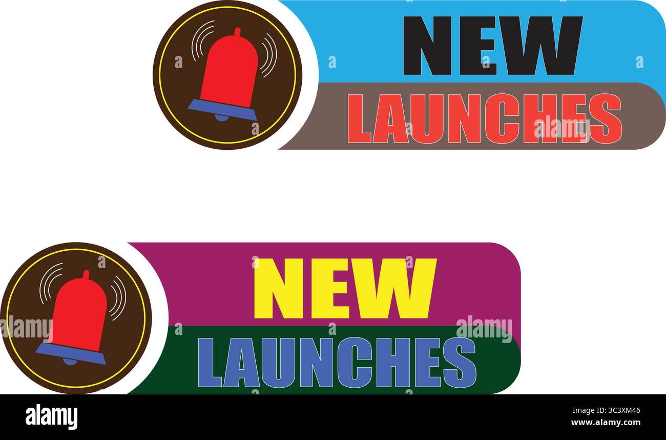 Modern New Launks annunciano la progettazione vettoriale di banner per campagne di marketing dei prodotti Illustrazione Vettoriale