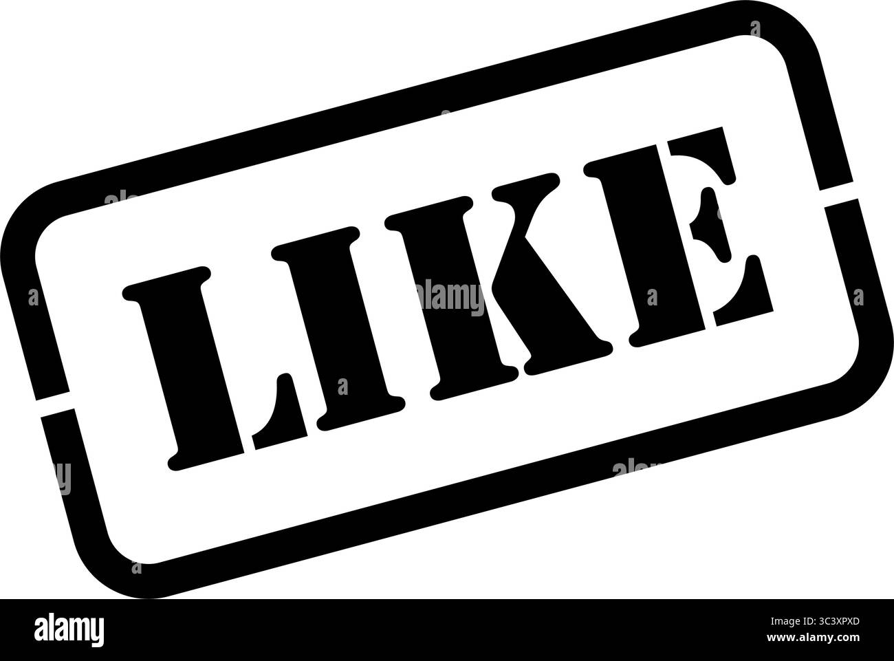 Come nella scrittura stencil come vettore isolato di timbri in gomma Illustrazione Vettoriale