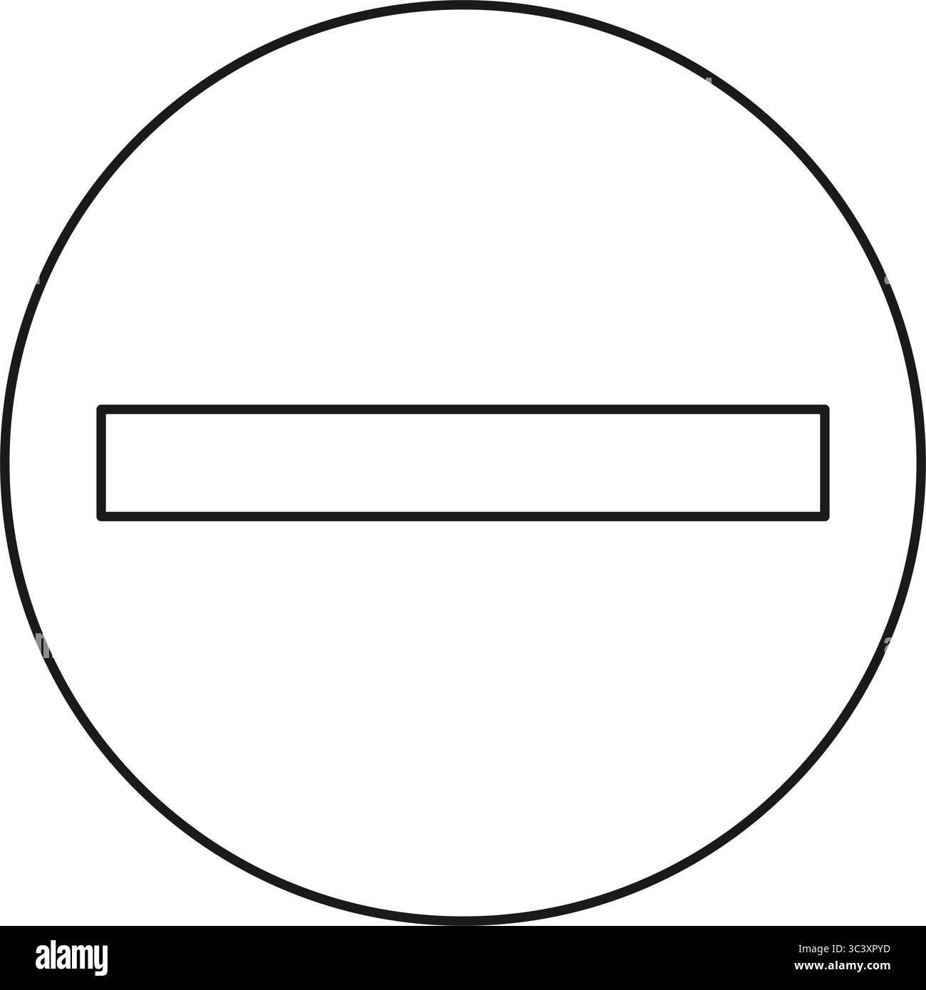 Arrotondare il vettore del contorno dell'icona del simbolo di immissione Illustrazione Vettoriale
