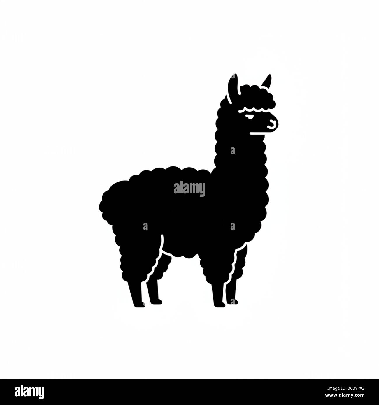 Icona grafica cammello nero – illustrazione vettoriale isolata su sfondo bianco Illustrazione Vettoriale