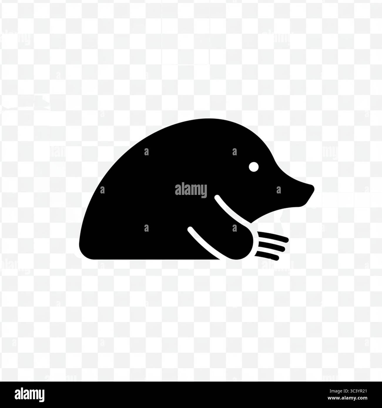 Icona grafica Mole nera – illustrazione vettoriale isolata su sfondo bianco Illustrazione Vettoriale