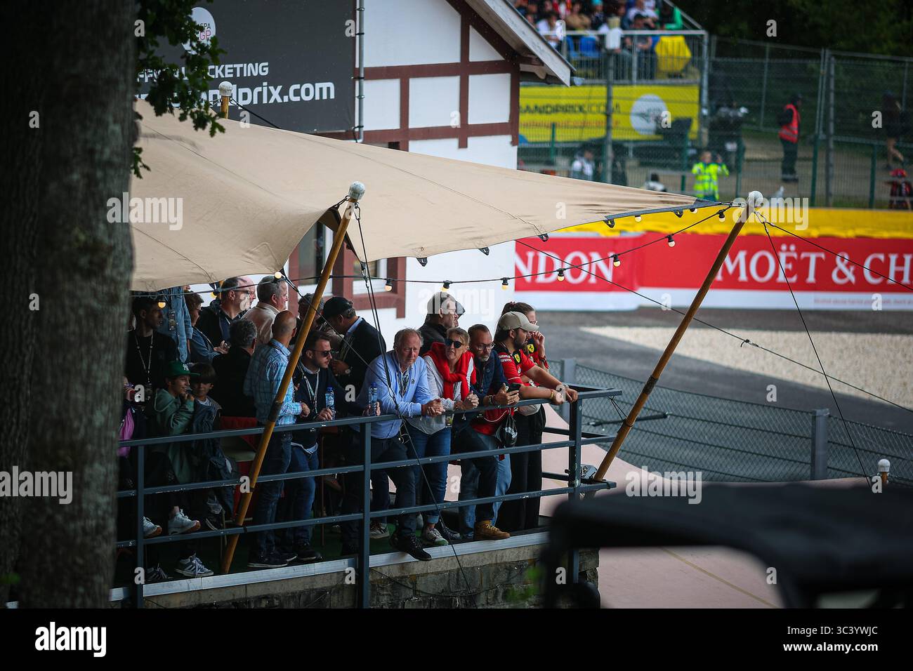 Public/Tifosi/fan/Grandstand, durante il GP del Belgio, Spa-Francorchamps 24-27 luglio 2025 Campionato del mondo di Formula 1 2025. Foto Stock