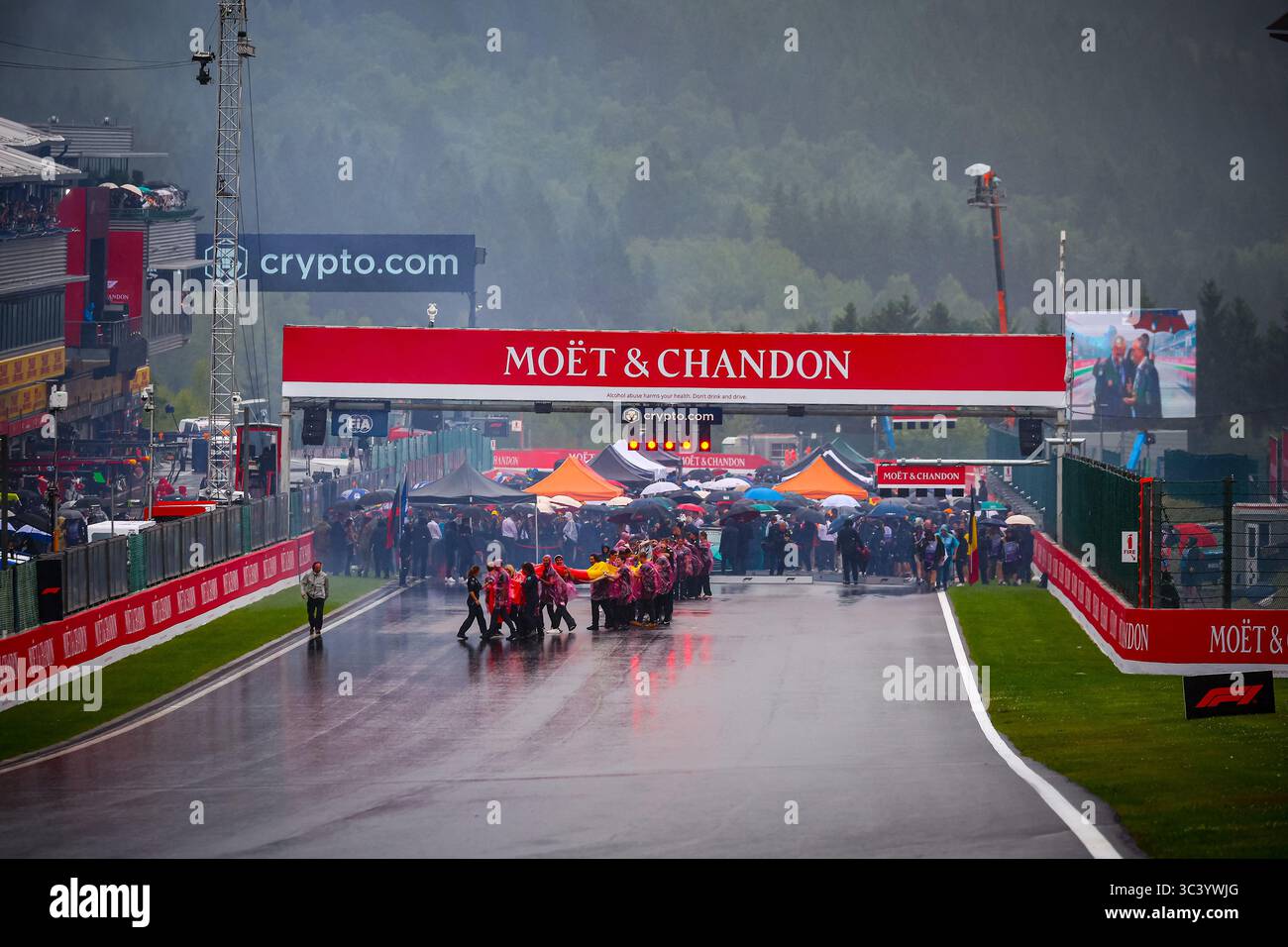 Partenza Grid view, durante il GP del Belgio, Spa-Francorchamps 24-27 luglio 2025 Formula 1 World Championship 2025. Foto Stock