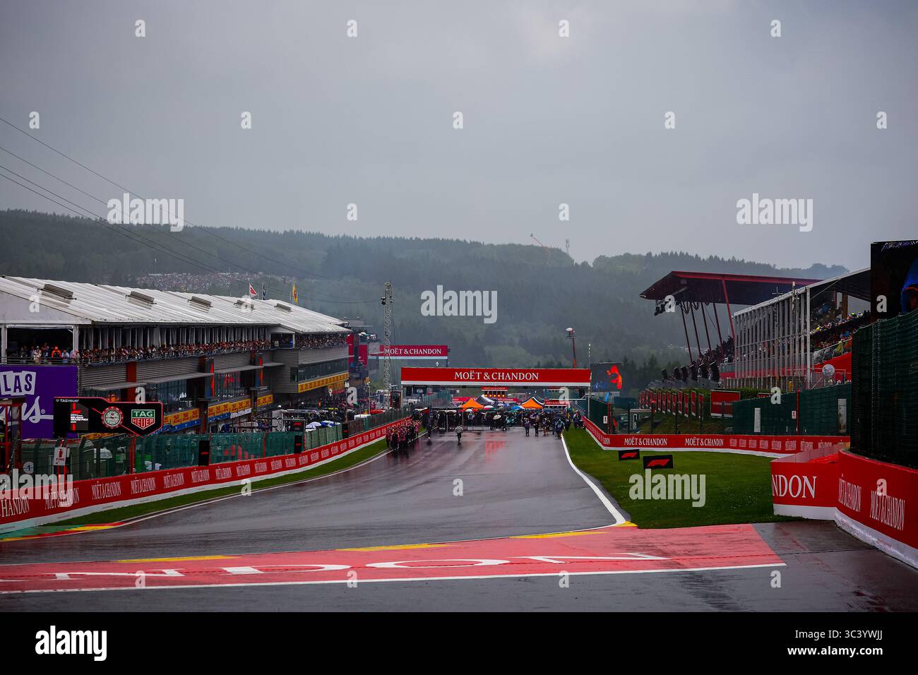 Partenza Grid view, durante il GP del Belgio, Spa-Francorchamps 24-27 luglio 2025 Formula 1 World Championship 2025. Foto Stock