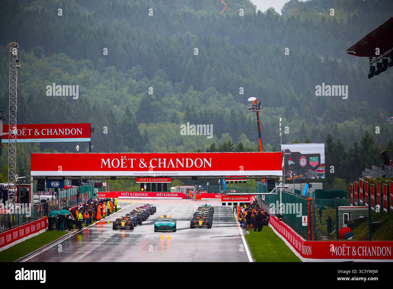 Partenza Grid view, durante il GP del Belgio, Spa-Francorchamps 24-27 luglio 2025 Formula 1 World Championship 2025. Foto Stock