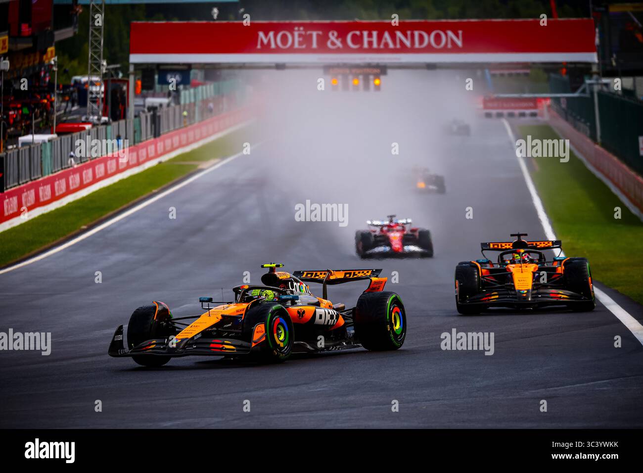 04 Lando Norris, (GRB) McLaren Mercedes MCL39, durante il GP del Belgio, Spa-Francorchamps 24-27 luglio 2025 Formula 1 World Championship 2025. Foto Stock