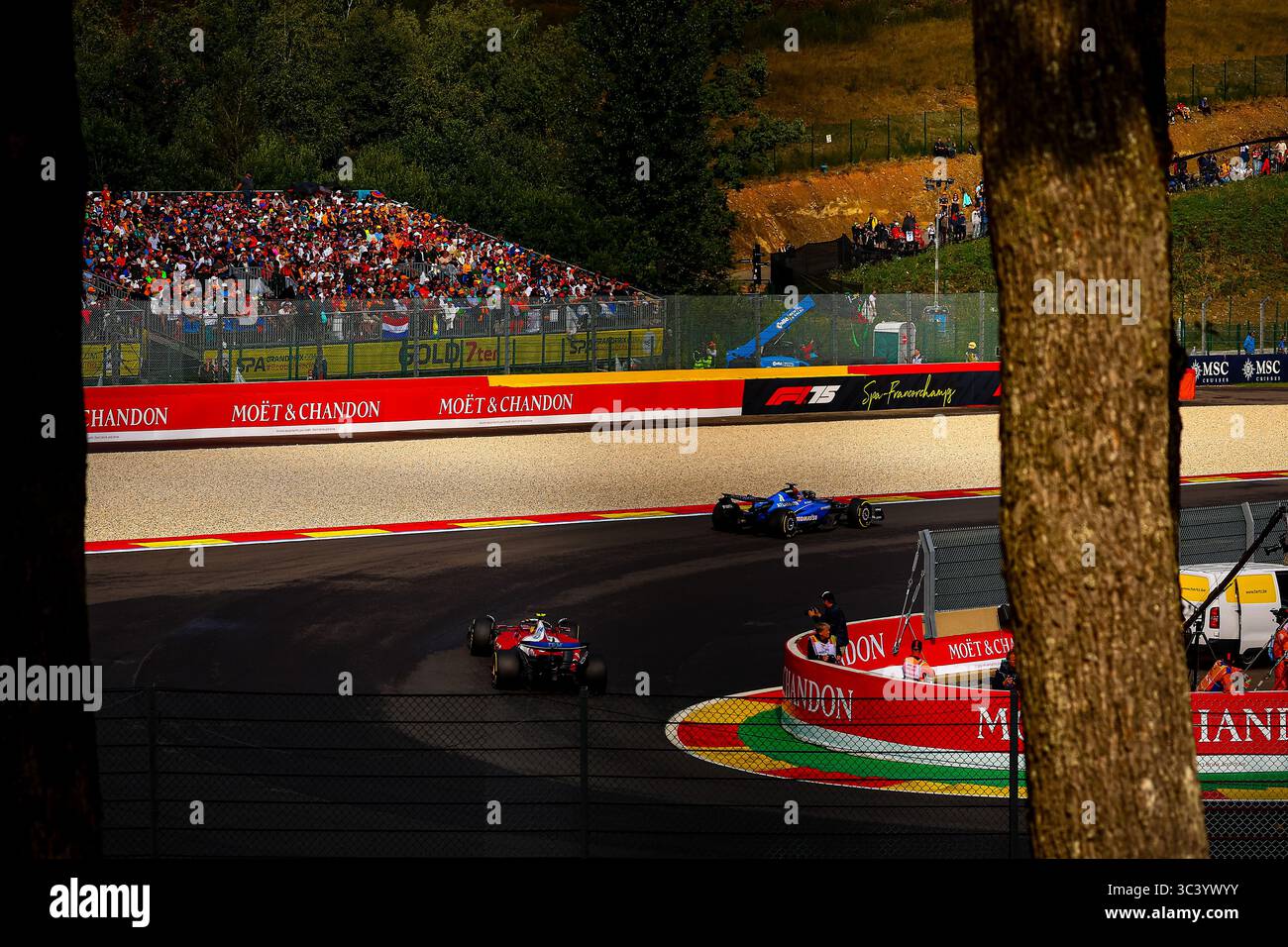 44 Lewis Hamilton, (GRB) Scuderia Ferrari SF25, durante il GP del Belgio, Spa-Francorchamps 24-27 luglio 2025 Formula 1 World Championship 2025. Foto Stock