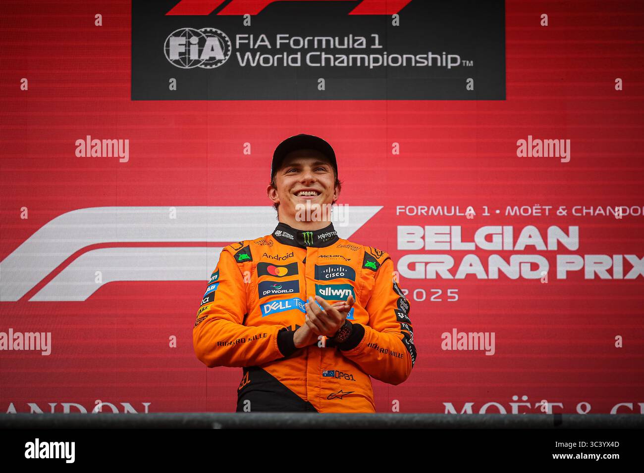 81 Oscar Piastri, (AUS) McLaren Mercedes MCL39, durante il GP del Belgio, Spa-Francorchamps 24-27 luglio 2025 Formula 1 World Championship 2025. Foto Stock