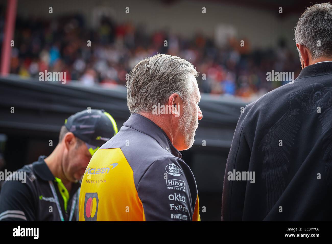 Zak Brown, CEO di McLaren Mercedes, durante il GP del Belgio, Spa-Francorchamps 24-27 luglio 2025 Formula 1 World Championship 2025. Foto Stock