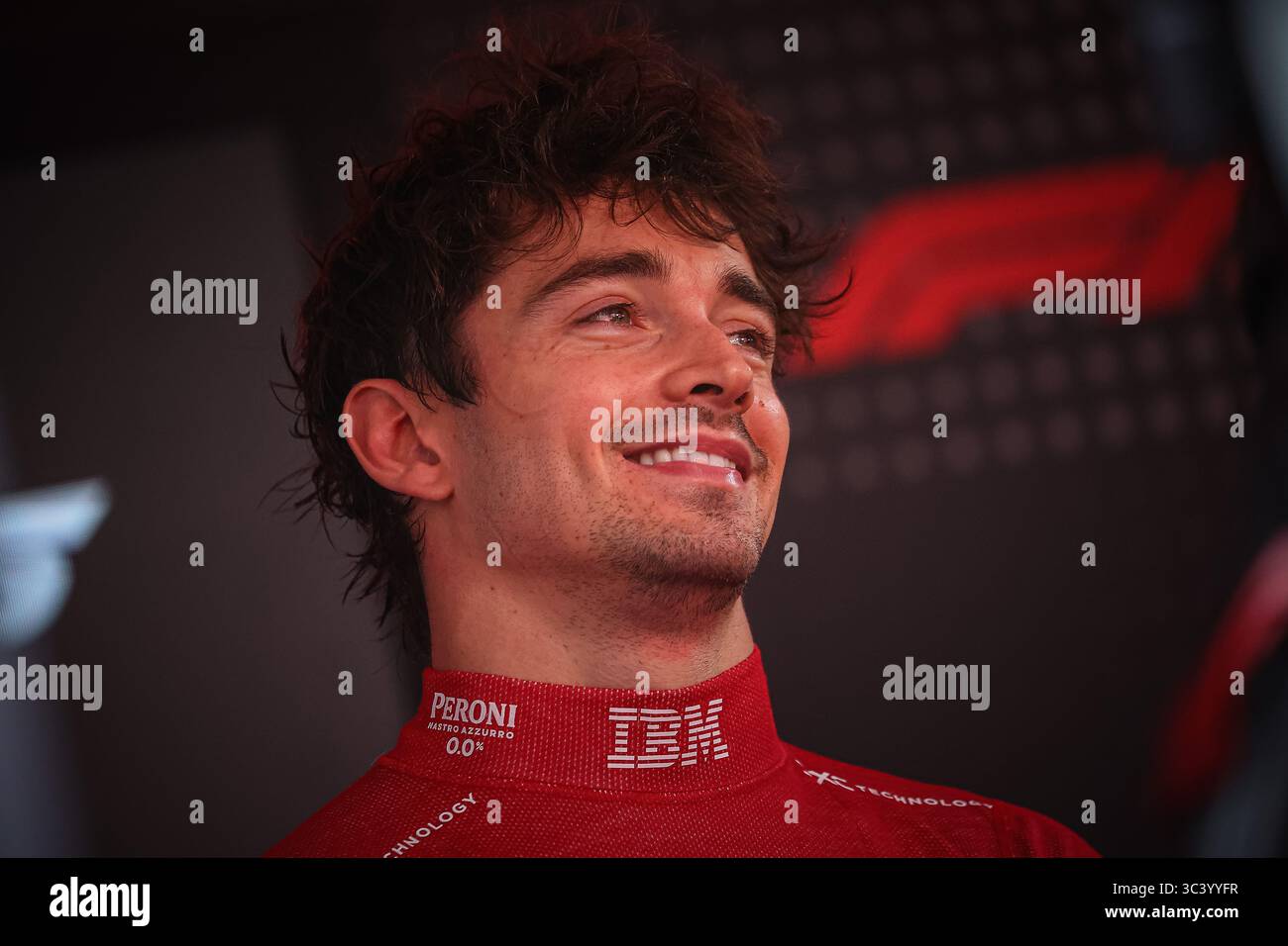 16 Charles Leclerc, (MON) Scuderia Ferrari SF25, durante il GP del Belgio, Spa-Francorchamps 24-27 luglio 2025 Formula 1 World Championship 2025. Foto Stock