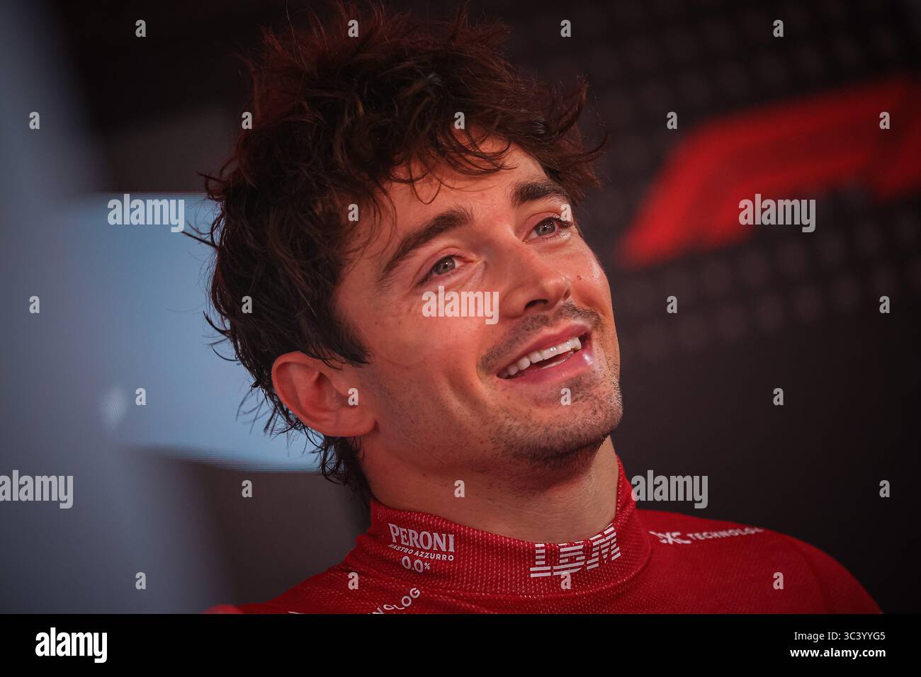 16 Charles Leclerc, (MON) Scuderia Ferrari SF25, durante il GP del Belgio, Spa-Francorchamps 24-27 luglio 2025 Formula 1 World Championship 2025. Foto Stock