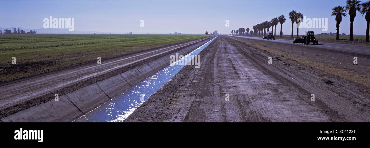 Imperial Valley, il primo importante distretto di irrigazione degli Stati Uniti occidentali Foto Stock