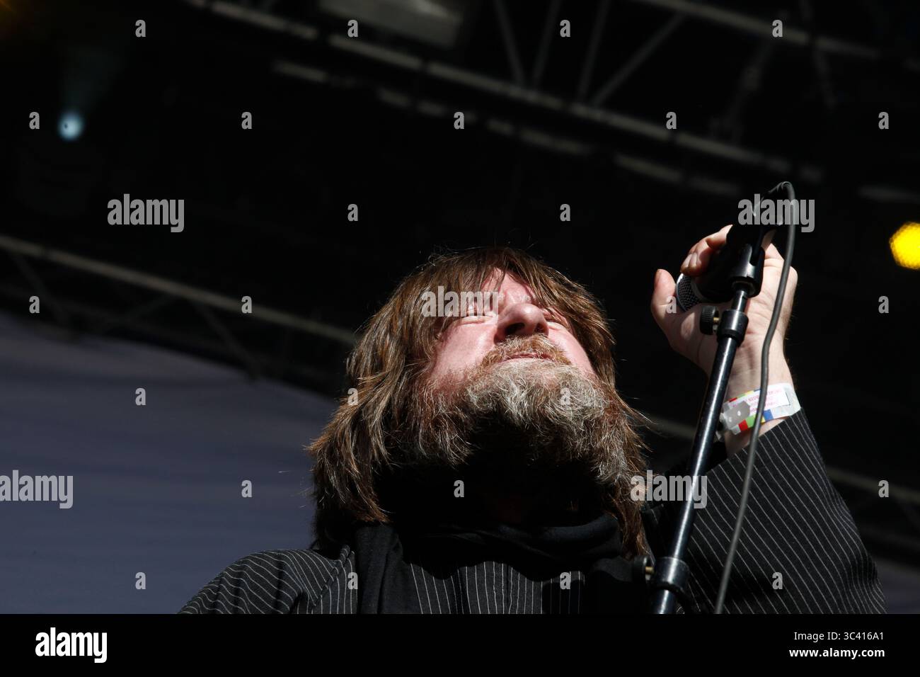 Ebbot Lundberg in Soundtrack of Our Lives all'Hultsfred Festival 2012, Hultsfred, Svezia. Foto Stock