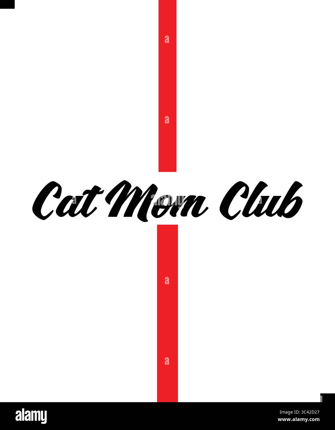 Cat Mom Club, T Shirt Print Design. T-shirt con moderna tipografia per magliette, abbigliamento e abbigliamento. Banner Illustrazione Vettoriale
