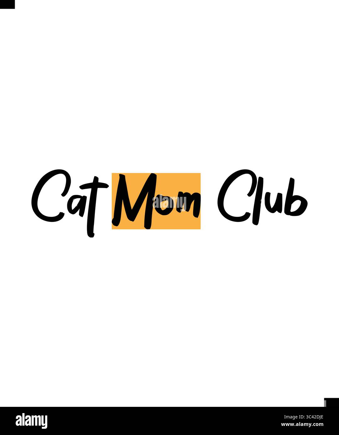 Cat Mom Club, T Shirt Print Design. T-shirt con moderna tipografia per magliette, abbigliamento e abbigliamento. Banner Illustrazione Vettoriale