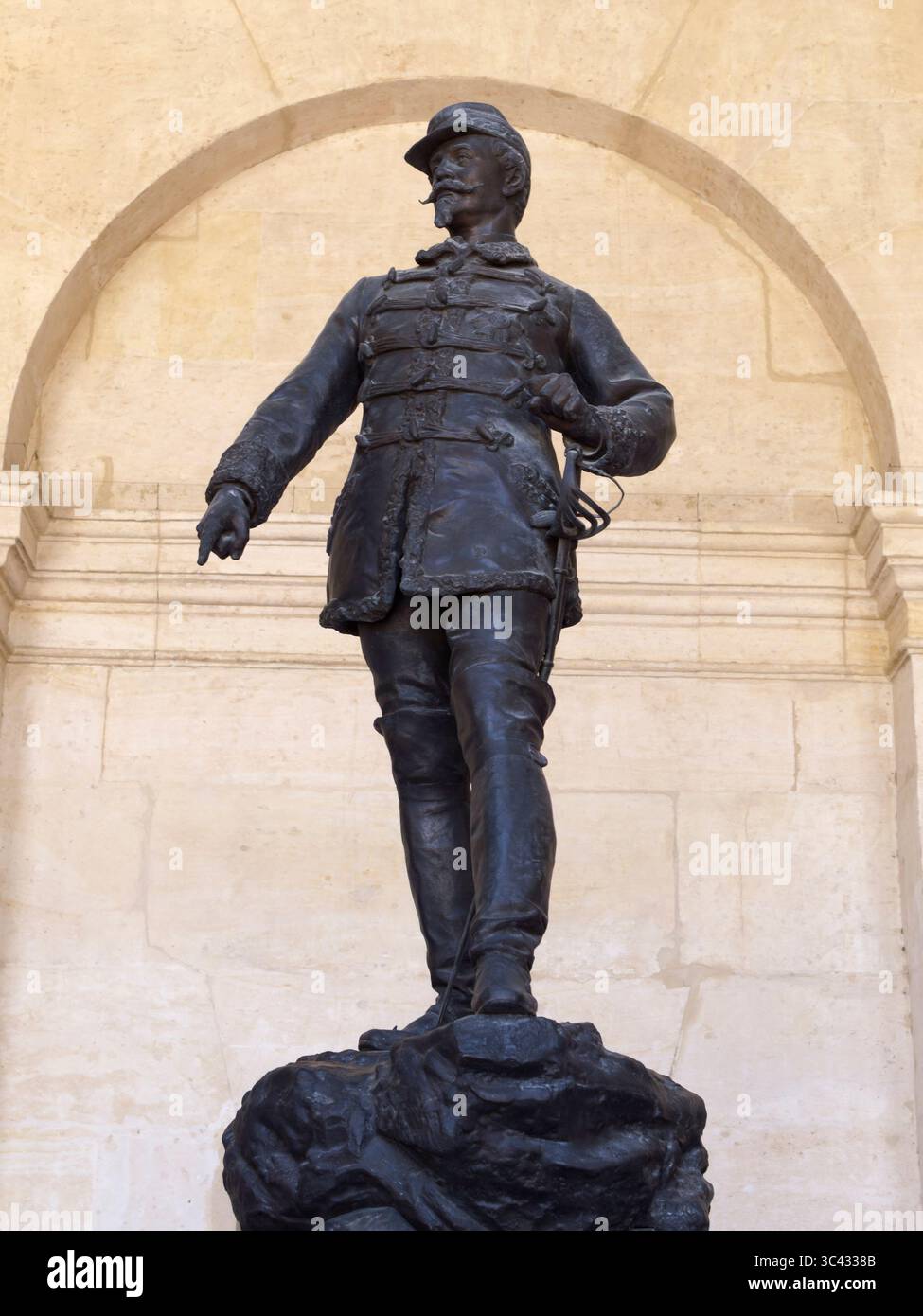 Scultore del generale Chanzy (dettaglio in cima a una scultura di gruppo più grande). Hôtel des Invalides, Parigi, Francia Foto Stock