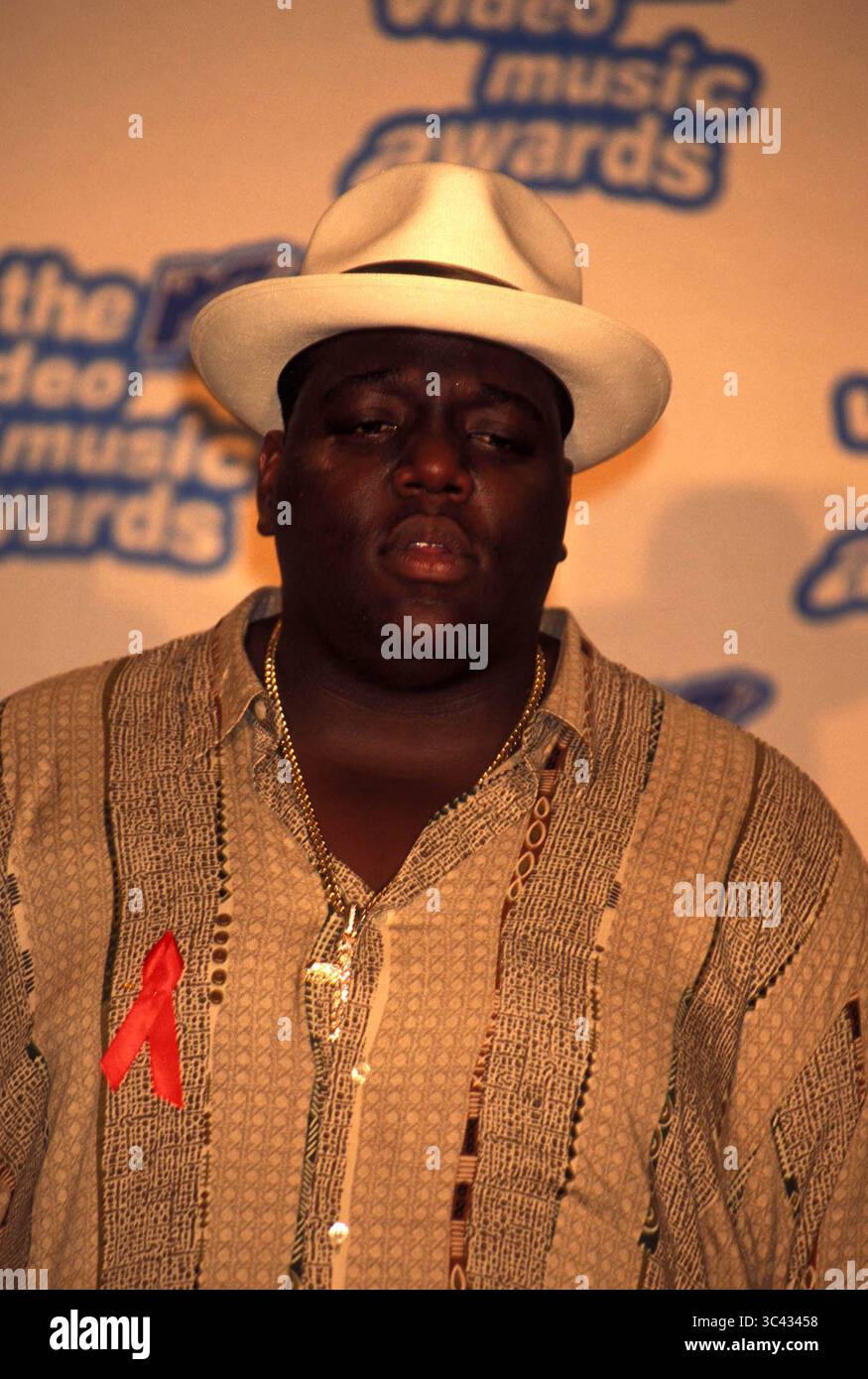 7 LUGLIO 2008 - K2503WW.1995 MTV MUSIC VIDEO AWARD NOMINEE'S 09-07-1995.NOTORIOUS B.I.G. (ALIAS CHRISTOPHER WALLACE, BIGGIE SMALLS). WALTER WEISSMAN- 1995 (immagine di credito: © Walter Weissman/ZUMA Wire) Foto Stock
